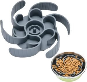 Silicone Slow Feeder Insert for Dog Bowls with Spiral Design for Anti-Choking