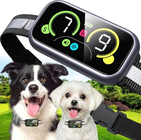 Smart Anti Bark Dog Collar with Adjustable Sensitivity and Display Screen