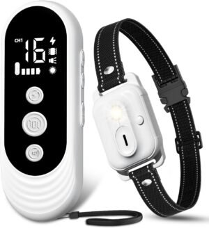 Remote Dog Training Collar with Vibration Beep and LED Display for All Sizes
