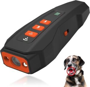 Ultrasonic Dog Bark Deterrent Device with Flashlight and Multi-Function Training Modes