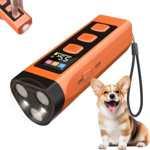 Ultrasonic Dog Trainer with LED Flashlight and LCD Display for Bark Control