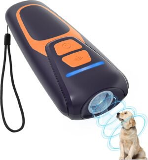 Handheld Ultrasonic Dog Bark Deterrent Device with LED Indicator and Wrist Strap
