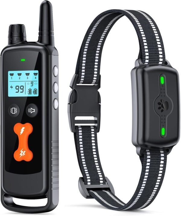 Remote Dog Training Collar with LCD Display Rechargeable Waterproof Receiver
